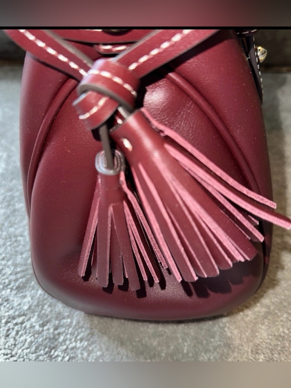 NWT Dooney & Bourke Burgundy Penrose Satchel 30 Limited Edition - Picture 4 of 10